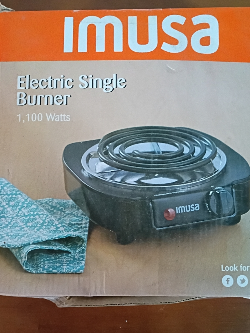 IMUSA Electric Single Burner in Black